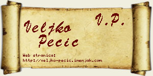 Veljko Pecić vizit kartica